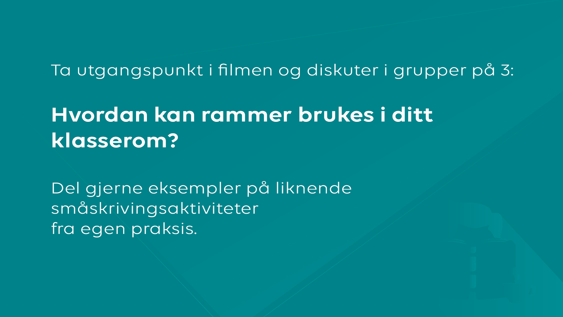 Hvordan kan rammer brukes i ditt klasserom?