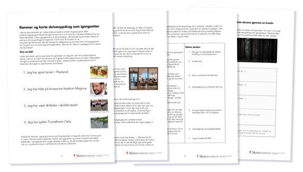 Bilde av oppgavearkene